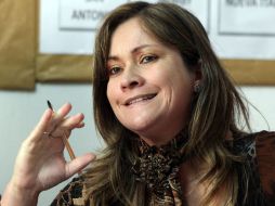 Morán, quien tiene un posible hijo del exobispo Fernando Lugo, se presentó como ejemplo de lucha de las ''madres solteras''. EFE  /