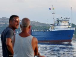 El buque carguero Ana Cecilia llegó al puerto de La Habana con ayuda humanitaria, el primer envío de EU en 50 años. EFE  /