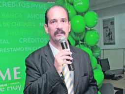 José Sobrevía, director ejecutivo comercial de Afirme, durante la inauguración de la nueva sucursal, en Américas No. 570.  /