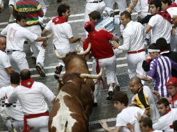 Han dado por finalizados los encierros de los sanfermines 2012, con escasos heridos. EFE  /