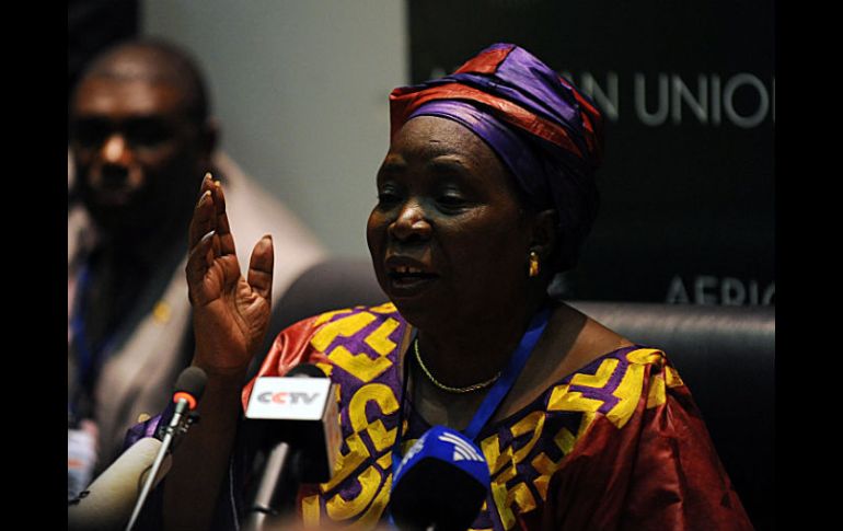 El presidente de Sudáfrica, Jacob Zuma, se mostró muy feliz al saber que su ex esposa como líder de la UA. AFP  /