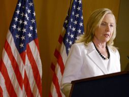 Clinton reiteró que EU movilizará todos los medios a su disposición para impedir que Irán acceda al arma nuclear militar. AP  /