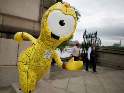 Una escultura de la mascota olímpica Wenlock decorada con un mapa de la calle de Westminster. AFP  /