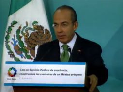 Calderón Hinojosa reconoció que la corrupción es percibida claramente por los ciudadanos. ESPECIAL  /