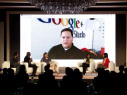 En la conferencia de Google participó Juan Pablo Escobar, hijo del narcotraficante Pablo Escobar. AP  /