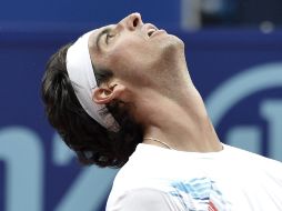 Thomaz Bellucci, durante el partido de semifinales del Abierto de Suiza. EFE  /