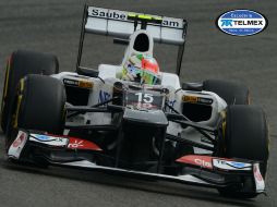 Sergio Pérez ha sido sancionado con la pérdida de cinco puestos en parrilla. AFP  /