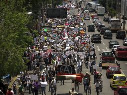 Protestan contra la 'imposición' de Enrique Peña Nieto como ganador de los comicios presidenciales.  /