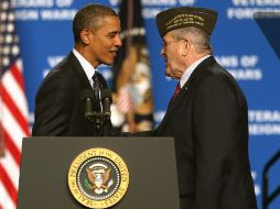 Obama en un mitin ante una asociación de ex combatientes de Reno. AFP  /