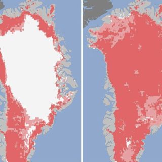 Groenlandia perdió casi totalmente su capa de hielo varios días en julio