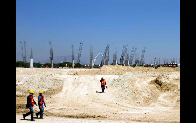 Vista general del inicio de la construccion del nuevo estadio de Rayados Monterrey en Guadalupe, Nuevo León. MEXSPORT  /