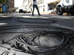 Tenían en su poder 36 tramos de cable los cuales iban a comercializar. ARCHIVO  /
