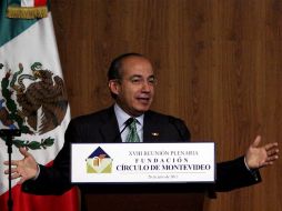 Felipe Calderón urgió a hallar un remedio para la crisis europea. EL UNIVERSAL  /