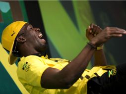 Bolt durante una conferencia de prensa en Londres. AFP  /