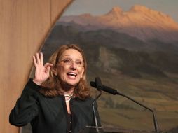 La secretaria general adjunta de Naciones Unidas, Rebeca Grynspan, durante su participación. NOTIMEX  /