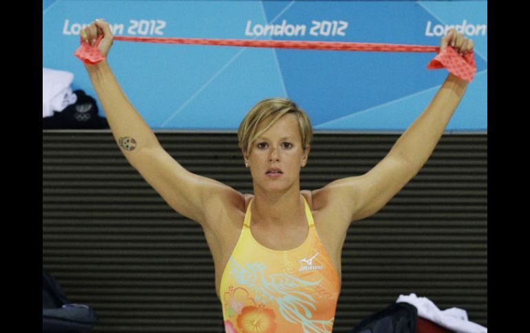 La italiana ha llamado la atención dentro y fuera de la alberca. AP  /