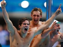 El equipo francés vengó su derrota en Beijing y venció a Estados Unidos en la final de los 4x100 libre en Londres 2012. REUTERS  /