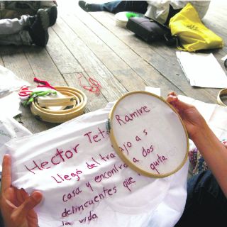 ''Bordamos por la paz'' crece nombre a nombre