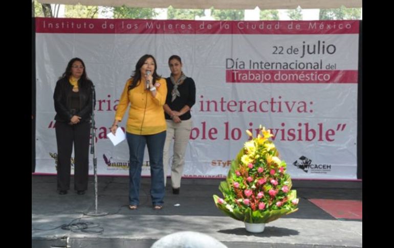 Mujeres en la celebración del Día del Internacional del Trabajo doméstico. ESPECIAL  /