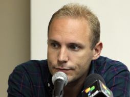 El sueco Jens Aron Modig durante la conferencia de prensa. NOTIMEX  /