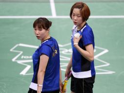 Ha Jun y Kim Min Jun de Corea del Sur fueron una de las parejas descalificadas. XINHUA  /