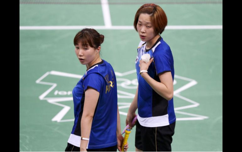 Ha Jun y Kim Min Jun de Corea del Sur fueron una de las parejas descalificadas. XINHUA  /