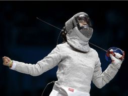 La surcoreana celebra gloriosa su victoria. AP  /