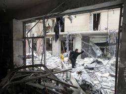 Uno de los edificios que los rebeldes sirios atacaron con granadas y armas automáticas en Aleppo. REUTERS  /