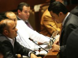 El actual líder de los diputados panistas, José Antonio de la Torre (izq), y el senador electo, José María Martínez. ARCHIVO  /