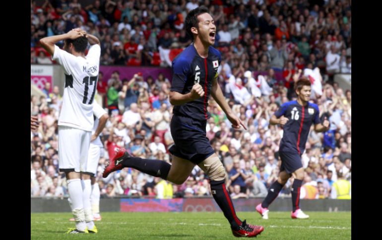 Maya Yoshida celebra su gol, el segundo del partido ante los egipcios. REUTERS  /