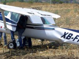 La vioneta aterrizó en una comunidad del estado de Tlaxcala. ARCHIVO  /