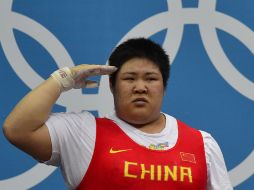 La reacción característica de Zhou Lulu al terminar sus levantamientos. AFP  /