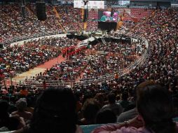 Asistentes a la clausura de la V Cruzada Familiar en el Auditorio Benito Juárez.  /