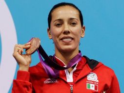 La clavadista mexicana Laura Sánchez ganó la medalla de bronce en trampolín de tres metros de los Juegos de Londres 2012. REUTERS  /
