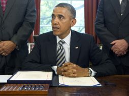 El presidente de Estados Unidos, Barack Obama, ofreció un discurso desde la oficina Oval. AP  /