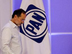El dirigente nacional del PAN, Gustavo Madero, durante el acto inaugural del encuentro entre Legisladores Electos. EL UNIVERSAL  /