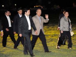 El Presidente Felipe Calderón a su llegada al Encuentro Nacional de Legisladores esta noche. NTX  /