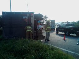 El tráiler iba cargado con aproximadamente 40 toneladas de la mercancía.  /