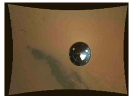 El vehículo robot Curiosity de la NASA aterrizó con éxtio en Marte. AP  /