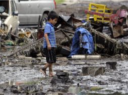 Los habitantes de Tegucigalpa se vieron severamente afectados por ''Ernesto''. EFE  /