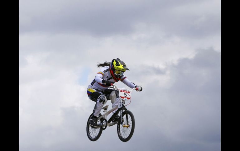 Mariana Pajón, esperanza de medalla por Colombia, en la prueba clasificatoria. REUTERS  /