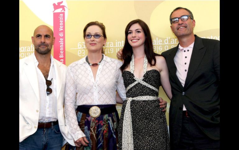 Parte del elenco de ''Devil wears Prada'' dónde la historia de amor empezó. ARCHIVO  /