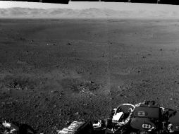 Imagen del cráter marciano tomada por el explorador Curiosity. EFE  /