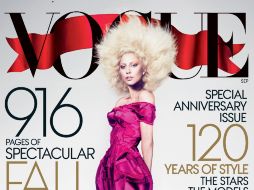 Lady Gaga hace suya la portada de Voge 120 aniversario. AP  /