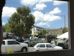 Imagen de un convoy durante las acciones de seguridad. Tomada de Twitter. ESPECIAL  /