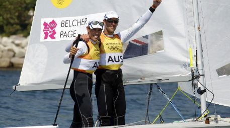 Belcher y Page se manifiestan felices por su medalla dorada. REUTERS  /