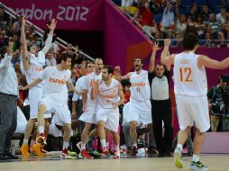 Los españoles celebran su segunda final consecutiva en Juegos Olímpicos. AFP  /