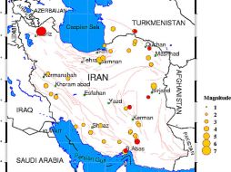 Mapa que muestra los principales puntos en que se dio el terremoto. ESPECIAL  /