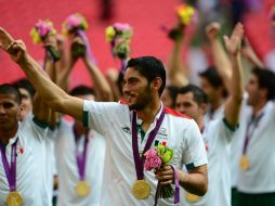 El arquero Jesús Corona no dudó en dedicar este triunfo olímpico al pueblo mexicano. AFP  /