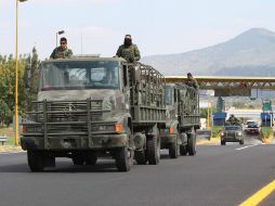 Un mayor número de elementos militares reforzaron desde el sábado la seguridad en 16 zonas del SLP. ARCHIVO  /